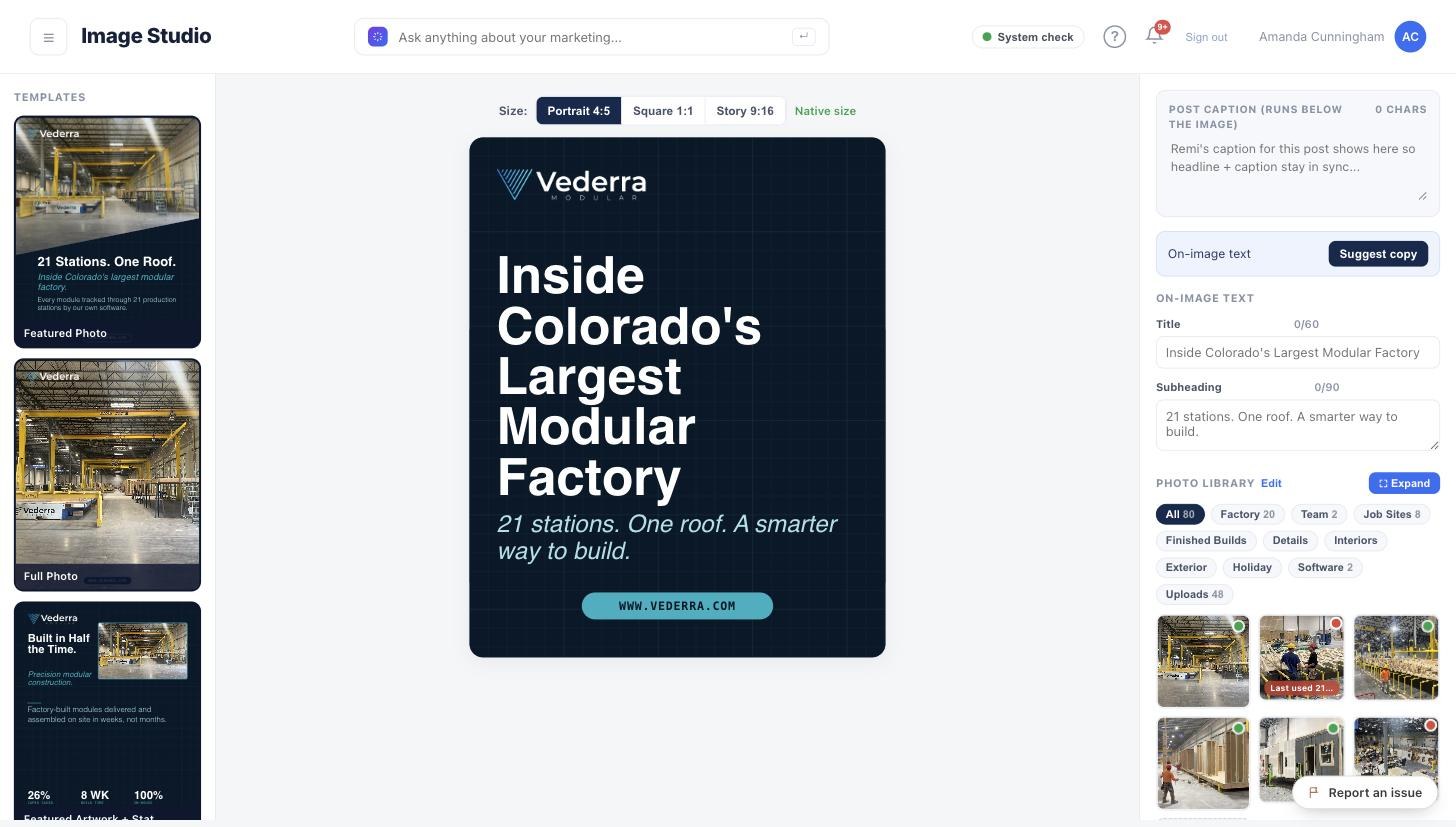 Image Studio: On-brand graphics from templates and real photos